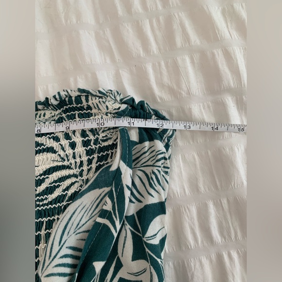 Patrons of Peace Green and White  Smocked Jumpsuit - Picture 10 of 16